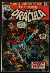 4b0167 TOMB OF DRACULA #13 comic book October 1973 art by Gene Colan & Tom Palmer, Blade origin story
