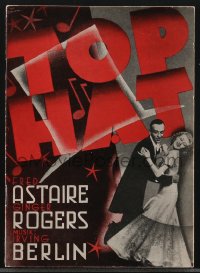 4b1277 TOP HAT Danish program 1936 different images of Fred Astaire & Ginger Rogers dancing!