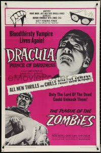 4b0897 DRACULA PRINCE OF DARKNESS/PLAGUE OF THE ZOMBIES 1sh 1966 bloodsuckers & undead double-bill!