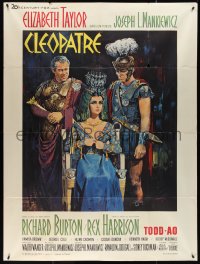 4b0030 CLEOPATRA French 1p 1963 Elizabeth Taylor, Richard Burton, Rex Harrison, Terpning art!