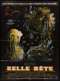 4b0034 LA BELLE ET LA BETE French 1p R2013 from Jean Cocteau's classic fairy tale, cool Malcles art!