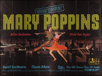 4b0018 MARY POPPINS French 4p 1965 art of Julie Andrews & Dick Van Dyke, Disney classic, rare!