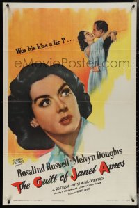 4b0955 GUILT OF JANET AMES 1sh 1947 Henry Levin directed, Melvyn Douglas & Rosalind Russell!