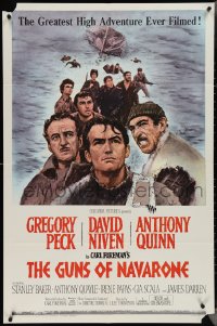4b0956 GUNS OF NAVARONE 1sh 1961 Gregory Peck, David Niven & Anthony Quinn by Howard Terpning!