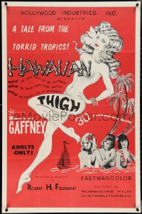 4b0959 HAWAIIAN THIGH 1sh 1960s a tale from the torrid tropics, sexy nude native art, rare!