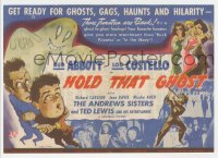 4b1267 HOLD THAT GHOST herald 1941 great art of Bud Abbott & Lou Costello + sexy ladies, very rare!