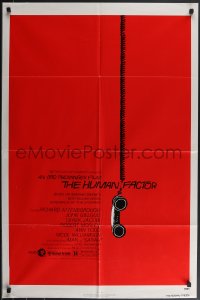 4b0973 HUMAN FACTOR 1sh 1980 Otto Preminger, cool art of hanging telephone by Saul Bass!