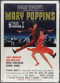 4b0016 MARY POPPINS Italian 1p 1965 Julie Andrews & Dick Van Dyke, Disney classic, different art!