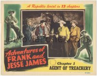 4b0489 ADVENTURES OF FRANK & JESSE JAMES chapter 1 LC #4 1948 Clayton Moore catches bad guys, serial!