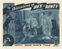 4b0490 ADVENTURES OF REX & RINTY chapter 6 LC 1935 German Shepherd saves the day, Dead Man's Tale!