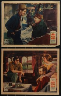 4b0780 CALL OF THE WILD 2 LCs 1935 great images of Clark Gable with Jack Oakie & Loretta Young!