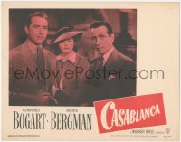 4b0518 CASABLANCA LC R1949 best close up of Ingrid Bergman between Humphrey Bogart & Paul Henreid!
