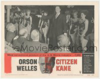 4b0522 CITIZEN KANE LC #8 R1956 Orson Welles with sexy women at party for newspaper employees!