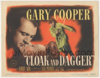 4b0447 CLOAK & DAGGER TC 1946 Gary Cooper & Lilli Palmer, directed by Fritz Lang, very rare!