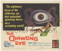 4b0448 CRAWLING EYE TC 1958 classic artwork of the slithering eyeball monster with victim!