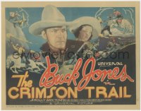 4b0449 CRIMSON TRAIL TC 1935 Buck Jones, Polly Ann Young, cool western montage art, ultra rare!