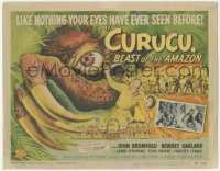 4b0450 CURUCU, BEAST OF THE AMAZON TC 1956 monster art by Reynold Brown, like you've never seen!