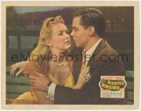 4b0539 DIAMOND HORSESHOE LC 1945 romantic close up of Betty Grable & Dick Haymes on park bench!