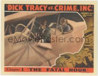 4b0540 DICK TRACY VS. CRIME INC. chapter 1 LC 1941 full-color Byrd in airplane, serial, Fatal Hour!