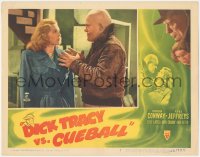 4b0541 DICK TRACY VS. CUEBALL LC #7 1946 crazed Dick Wessel reaches for Anne Jeffreys' throat!