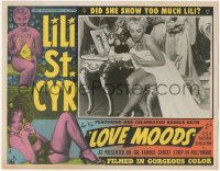 4b0592 LOVE MOODS LC 1952 super sexy naked stripper Lili St. Cyr covered only by a fur coat!