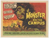 4b0468 MONSTER ON THE CAMPUS TC 1958 Reynold Brown art of test tube terror amok on the college!