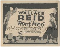 4b0472 RENT FREE TC 1922 artist Wallace Reid & poor pretty Lila Lee live on a mansion rooftop!