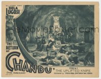 4b0631 RETURN OF CHANDU chapter 11 LC 1934 cult people by cat idol in temple, The Uplifted Knife!