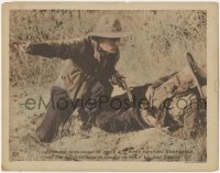 4b0639 SAND LC 1920 William S. Hart w/gun makes Mexican bandit confess to the train hijacking, rare!