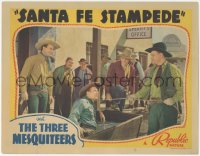 4b0640 SANTA FE STAMPEDE LC 1938 John Wayne laughs at Richard Alexander lassoed in trough, rare!