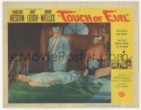 4b0673 TOUCH OF EVIL LC #6 1958 director/star Orson Welles looking at Janet Leigh laying in bed!