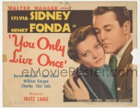 4b0486 YOU ONLY LIVE ONCE TC 1937 great c/u of Henry Fonda & Sylvia Sidney, Fritz Lang, ultra rare!