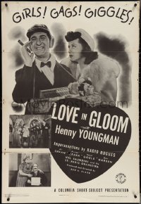 4b1016 LOVE IN GLOOM 1sh 1941 Henny Youngman & the Radio Rogues, Girls! Gags! Giggles!, ultra rare!
