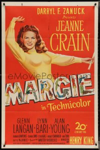 4b1023 MARGIE 1sh 1946 great artwork of sexy Jeanne Crain, plus cool title design!