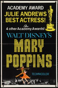 4b1025 MARY POPPINS style C 1sh 1964 Julie Andrews & Dick Van Dyke in Walt Disney's musical classic!