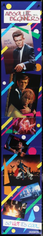 4b0210 ABSOLUTE BEGINNERS Australian 14x77 special poster 1986 rock star David Bowie, ultra rare!