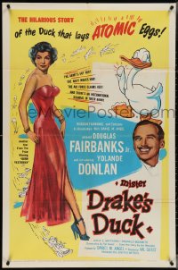 4b1035 MISTER DRAKE'S DUCK 1sh 1951 Douglas Fairbanks' duck lays radioactive eggs, ultra rare!