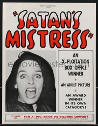 4b0159 SATAN'S MISTRESS pressbook 1966 Satan's Mistress, sexy award winner in its own category!