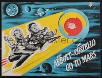 4b0222 ABBOTT & COSTELLO GO TO MARS die-cut promo brochure 1953 astronauts Bud & Lou in space, rare!