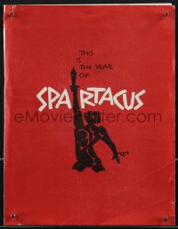 4b0223 SPARTACUS promo brochure 1961 Stanley Kubrick, Saul Bass art, includes 5 stills, ultra rare!