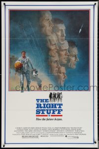 4b1106 RIGHT STUFF 1sh 1983 great Tom Jung montage art of the first NASA astronauts!