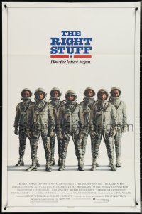 4b1107 RIGHT STUFF advance 1sh 1983 great line up of the first NASA astronauts all suited up!