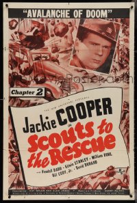 4b1118 SCOUTS TO THE RESCUE chapter 2 1sh 1939 Jackie Cooper serial, Avalanche of Doom, ultra rare!