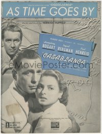 4b0224 CASABLANCA sheet music 1942 Humphrey Bogart, Ingrid Bergman, classic As Time Goes By!