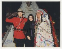 4b1241 ALEX ROCCO signed color 8x10 REPRO photo 2000s w/ Brendan Fraser in Dudley Do-Right costumes!