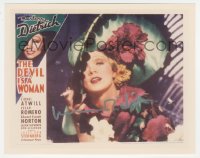 4b1253 MARLENE DIETRICH signed color 8x10 REPRO photo 1980s lobby card image from Devil is a Woman!
