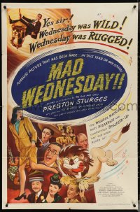 4b1139 SIN OF HAROLD DIDDLEBOCK 1sh 1947 Preston Sturges, Harold Lloyd & lion, Mad Wednesday!