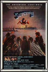 4b1169 SUPERMAN II NSS style 1sh 1981 Christopher Reeve, Terence Stamp, great image of villains!