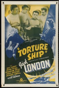 4b1201 TORTURE SHIP 1sh 1939 crazy doc Irving Pichel with hypo about to inject tied up Lyle Talbot!
