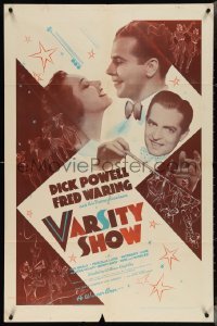 4b1212 VARSITY SHOW 1sh 1937 Fred Waring and His Pennsylvanians, Priscilla & Rosemary Lane, rare!